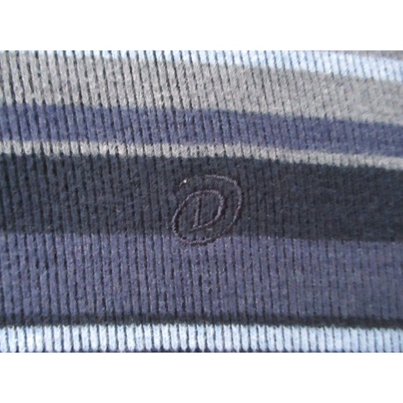 Douglas Defining Casual 1/2 Zip Sweater Mens M Blue/Grey Stripes Cotton Corduroy - Picture 5 of 12